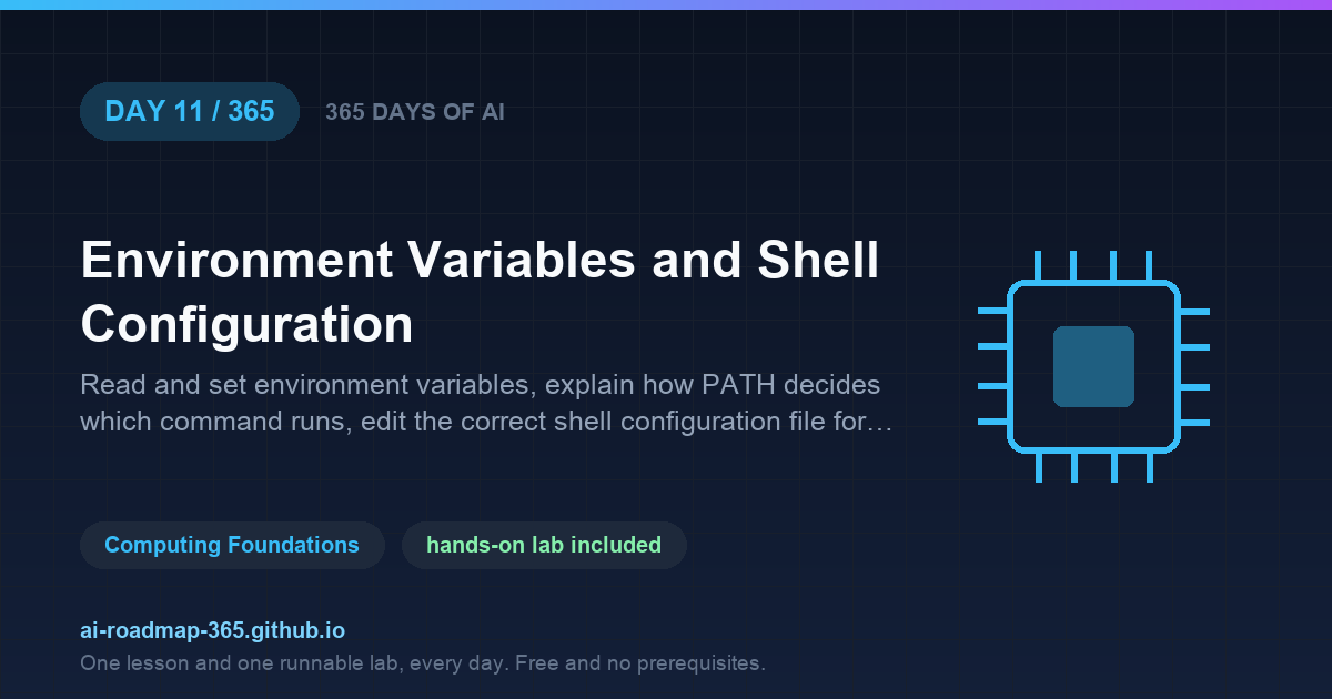 Day 11 of 365 — Environment Variables and Shell Configuration