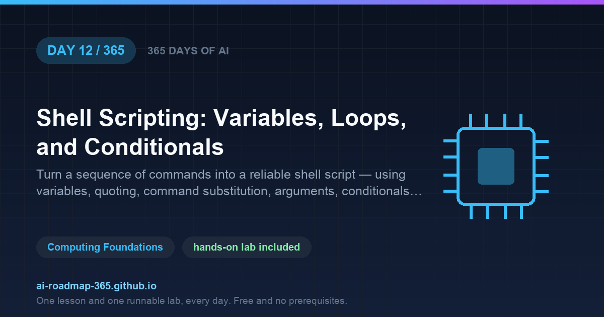 Day 12 of 365 — Shell Scripting: Variables, Loops, and Conditionals