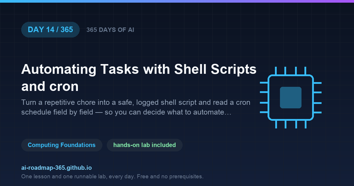 Day 14 of 365 — Automating Tasks with Shell Scripts and cron