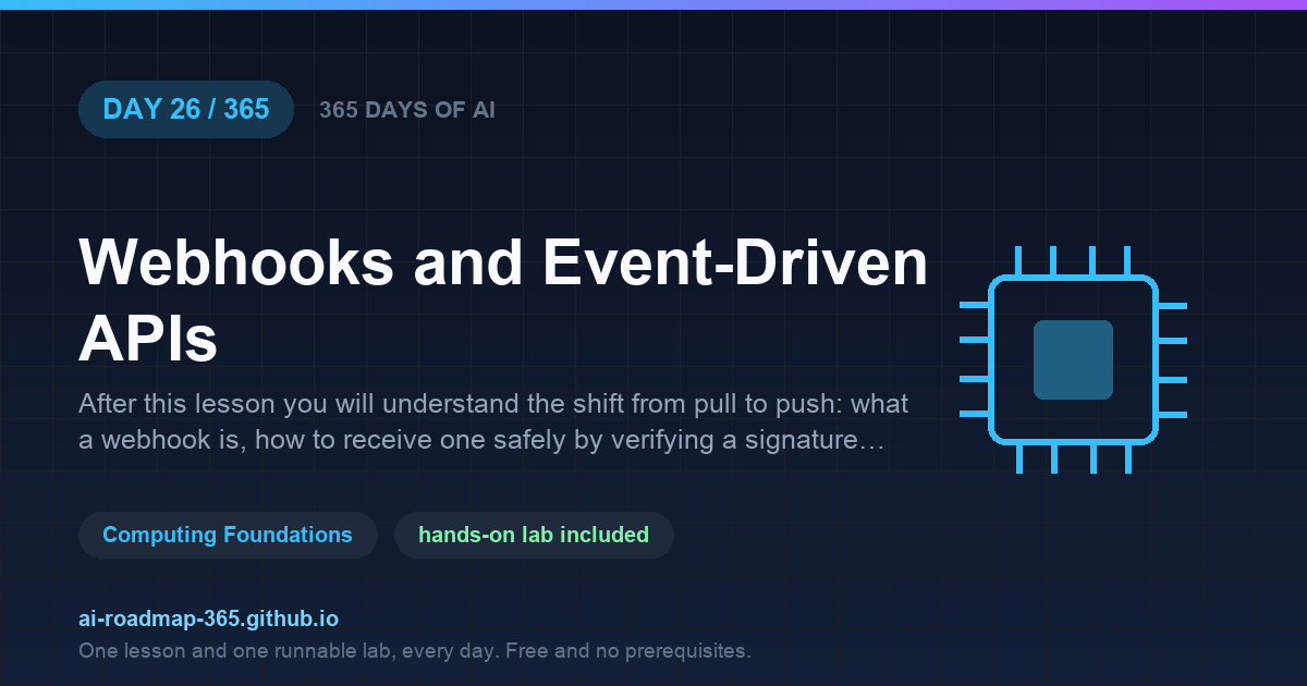 Day 26 of 365 — Webhooks and Event-Driven APIs