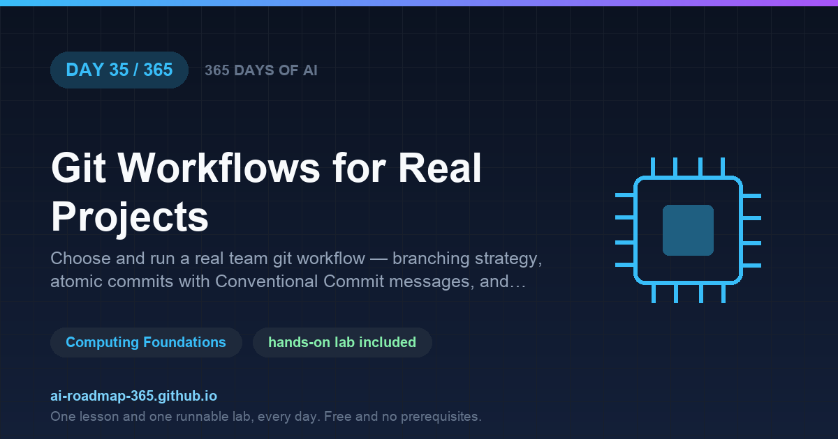 Day 35 of 365 — Git Workflows for Real Projects