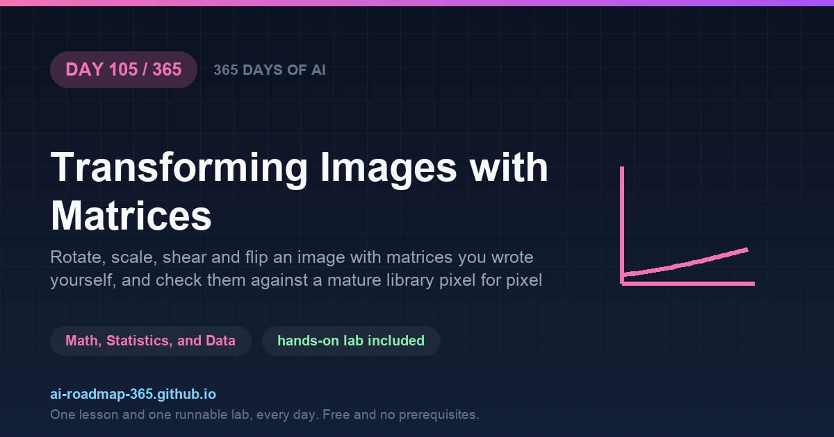 Day 105 of 365 — Transforming Images with Matrices