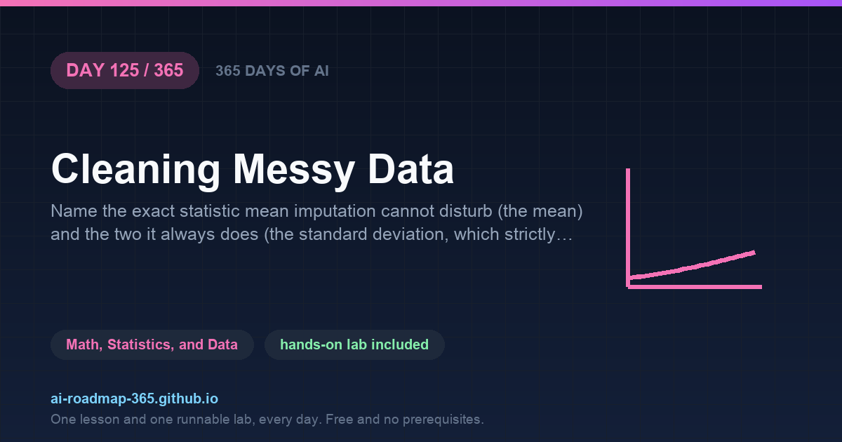 Day 125 of 365 — Cleaning Messy Data