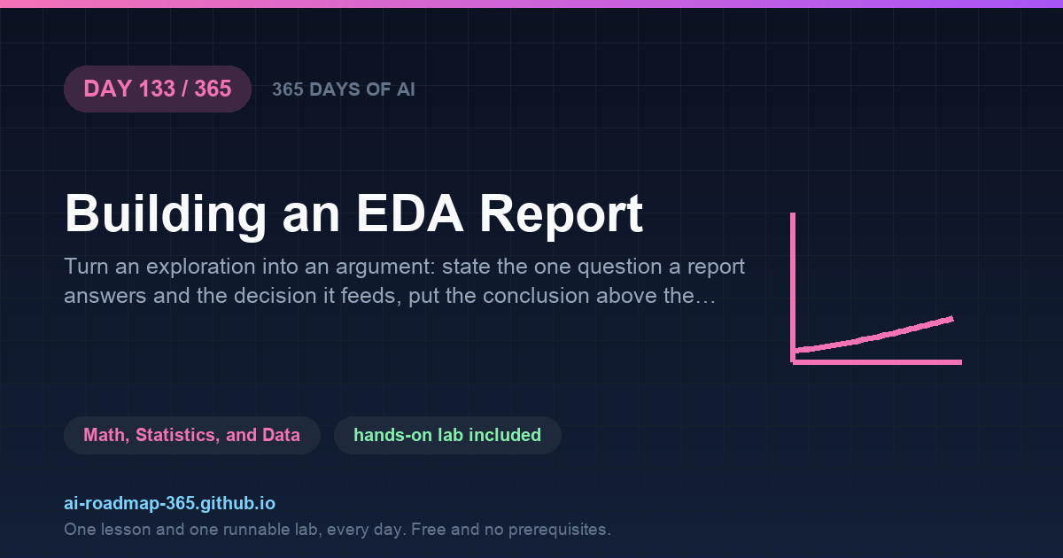 Day 133 of 365 — Building an EDA Report