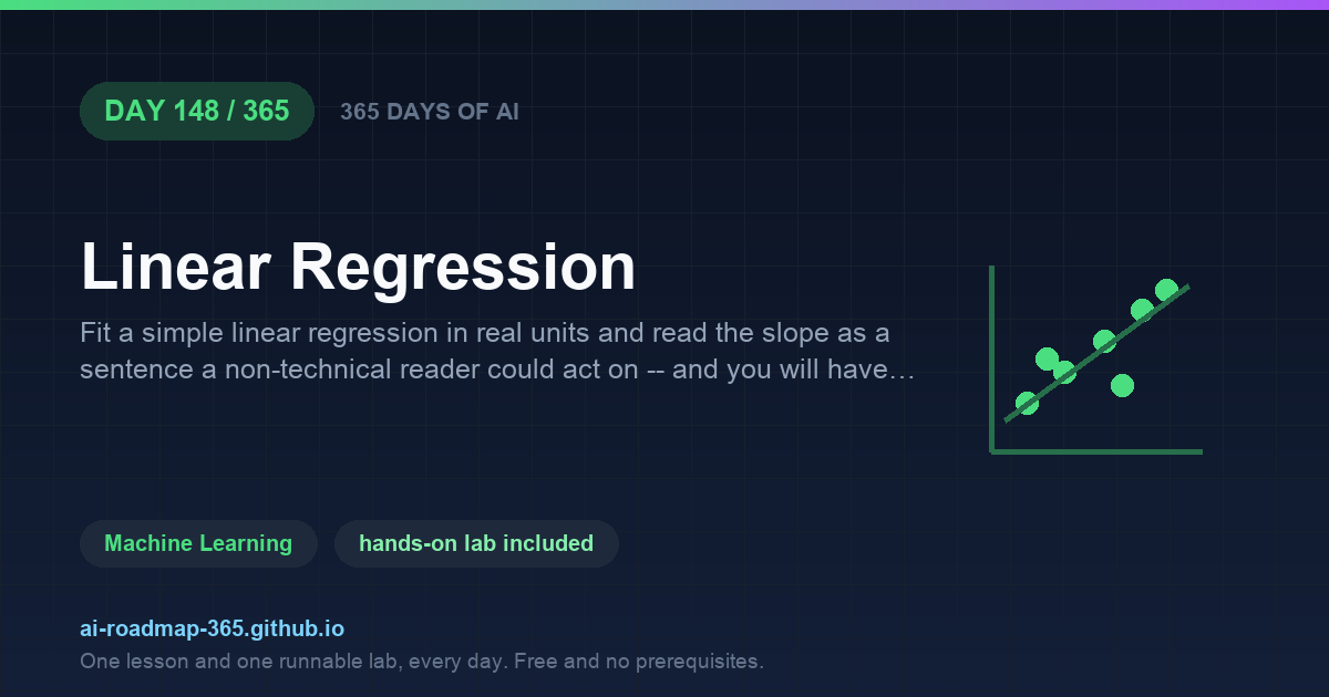 Day 148 of 365 — Linear Regression