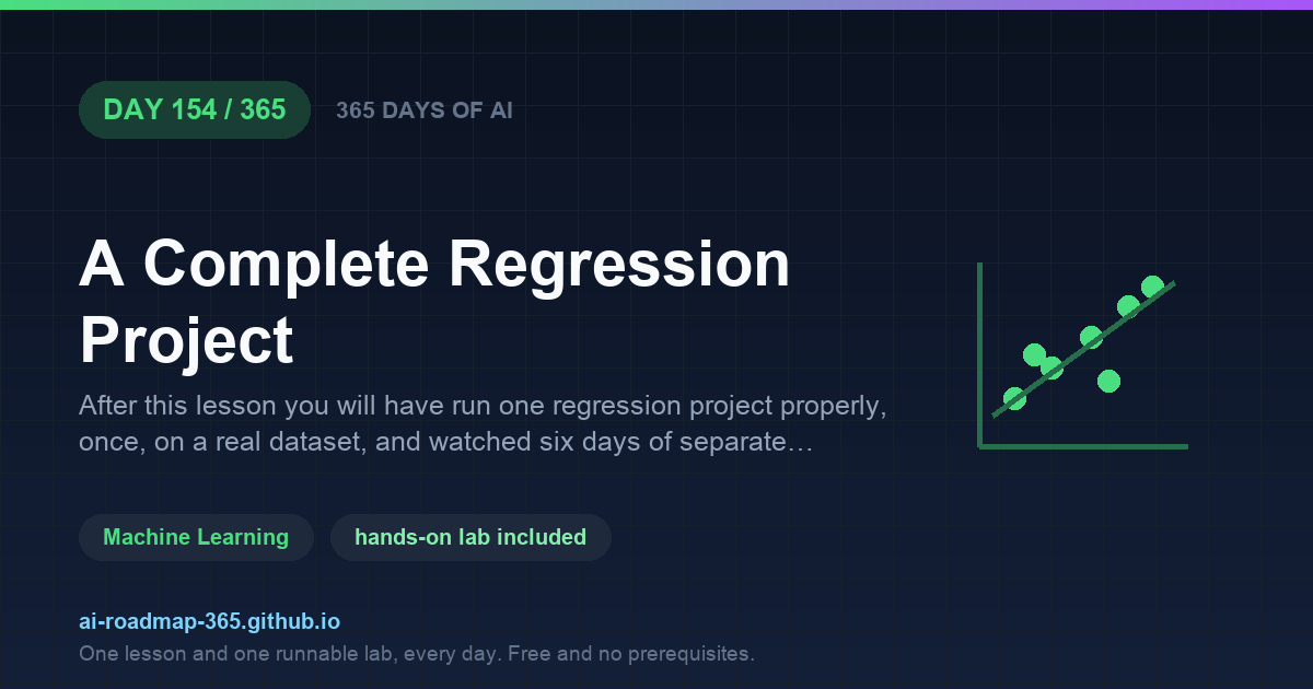 Day 154 of 365 — A Complete Regression Project
