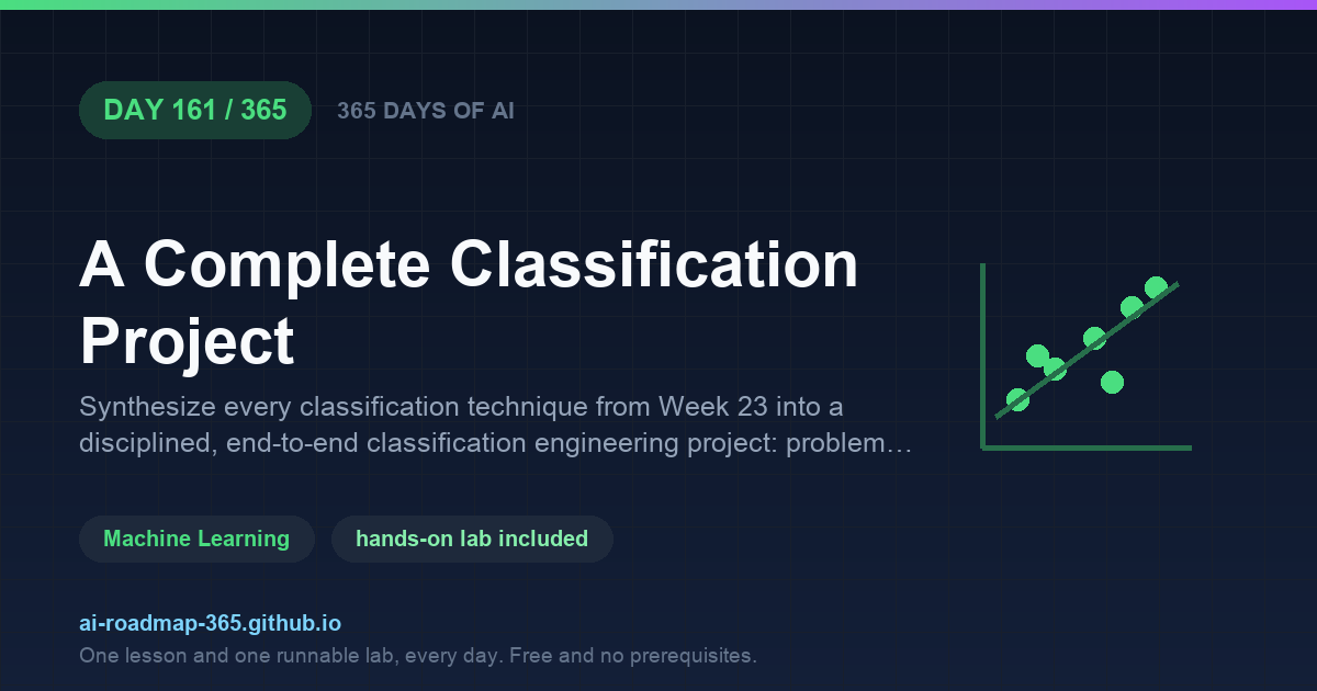 Day 161 of 365 — A Complete Classification Project