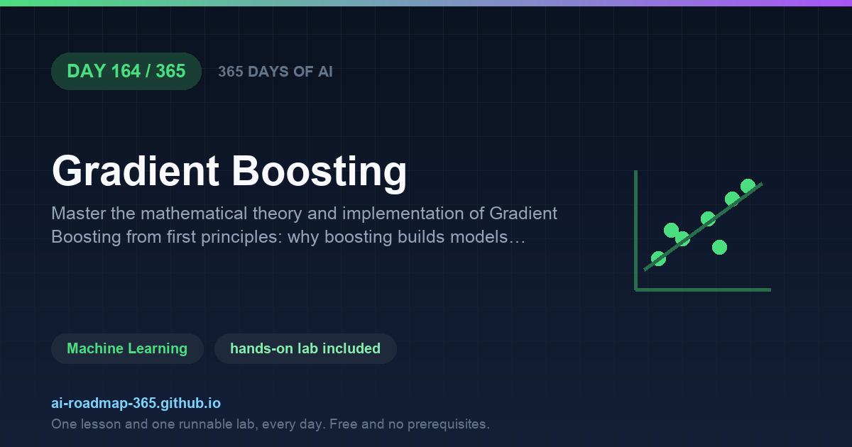 Day 164 of 365 — Gradient Boosting