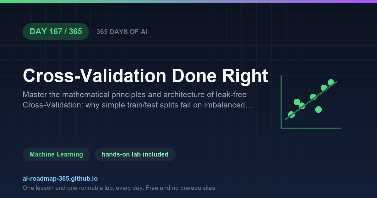 Day 167 of 365 — Cross-Validation Done Right