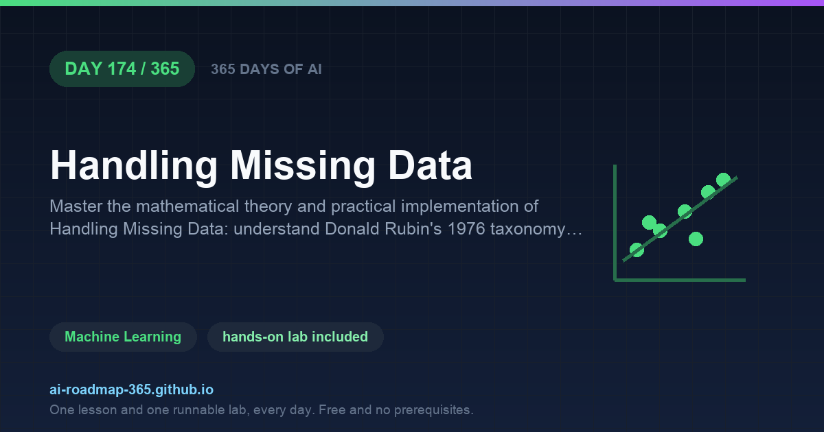 Day 174 of 365 — Handling Missing Data