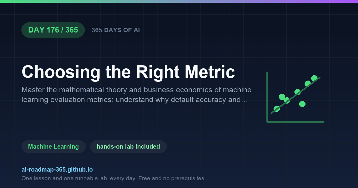 Day 176 of 365 — Choosing the Right Metric