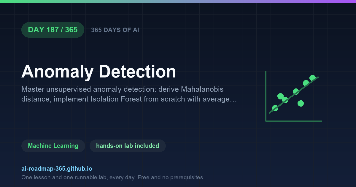 Day 187 of 365 — Anomaly Detection
