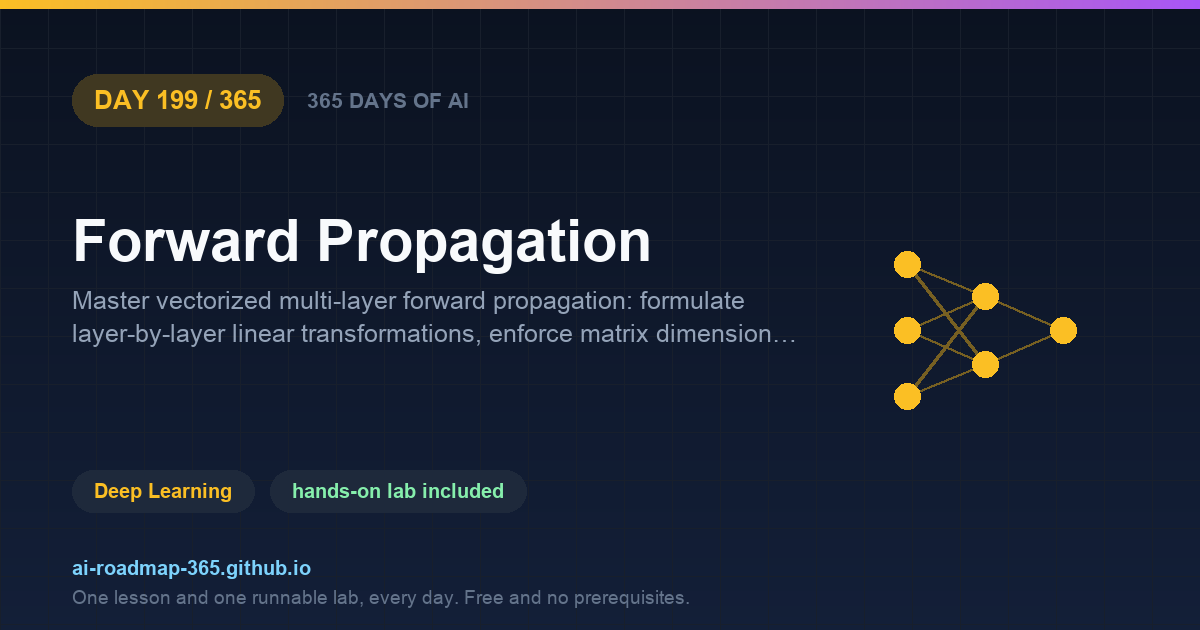 Day 199 of 365 — Forward Propagation