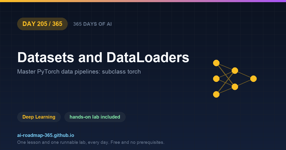 Day 205 of 365 — Datasets and DataLoaders
